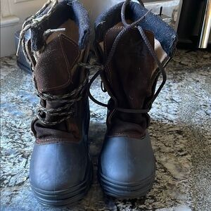 Brown and Black Winter Boots